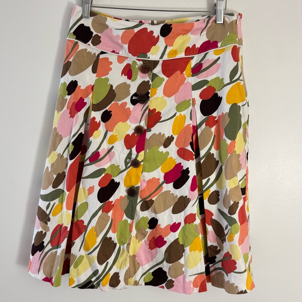 Talbots Multicolor Floral Skater Skirt